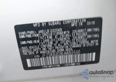 2020 Subaru Forester Premium from USA, damaged, VIN JF2SKAJC9LH451646